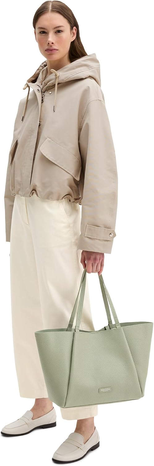 Detalle 2 de Marc O'Polo Damen Shopper aus Leder mit Innenfach – stilvoller Alltagsbegleiter