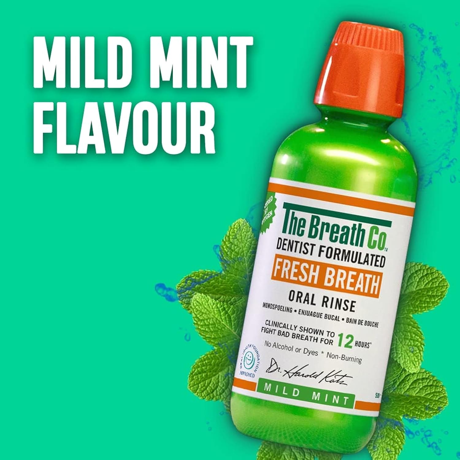 Thumbnail 5 de The Breath Co. Alcohol Free Mouthwash – Dentist Formulated Oral Rinse for 12 Hours of Fresh Breath (Mild Mint, 500ml)