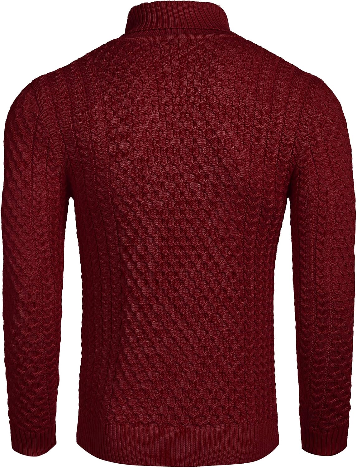 Detalle de COOFANDY Pull col roulé homme — Tricot chaud et ajusté pour l’hiver