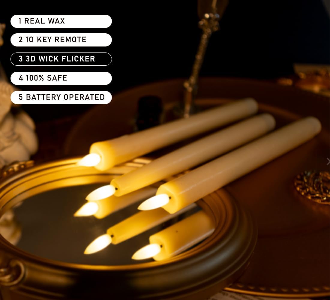 Detalle de KSWING LED Taper Candles 9.6" ⚡