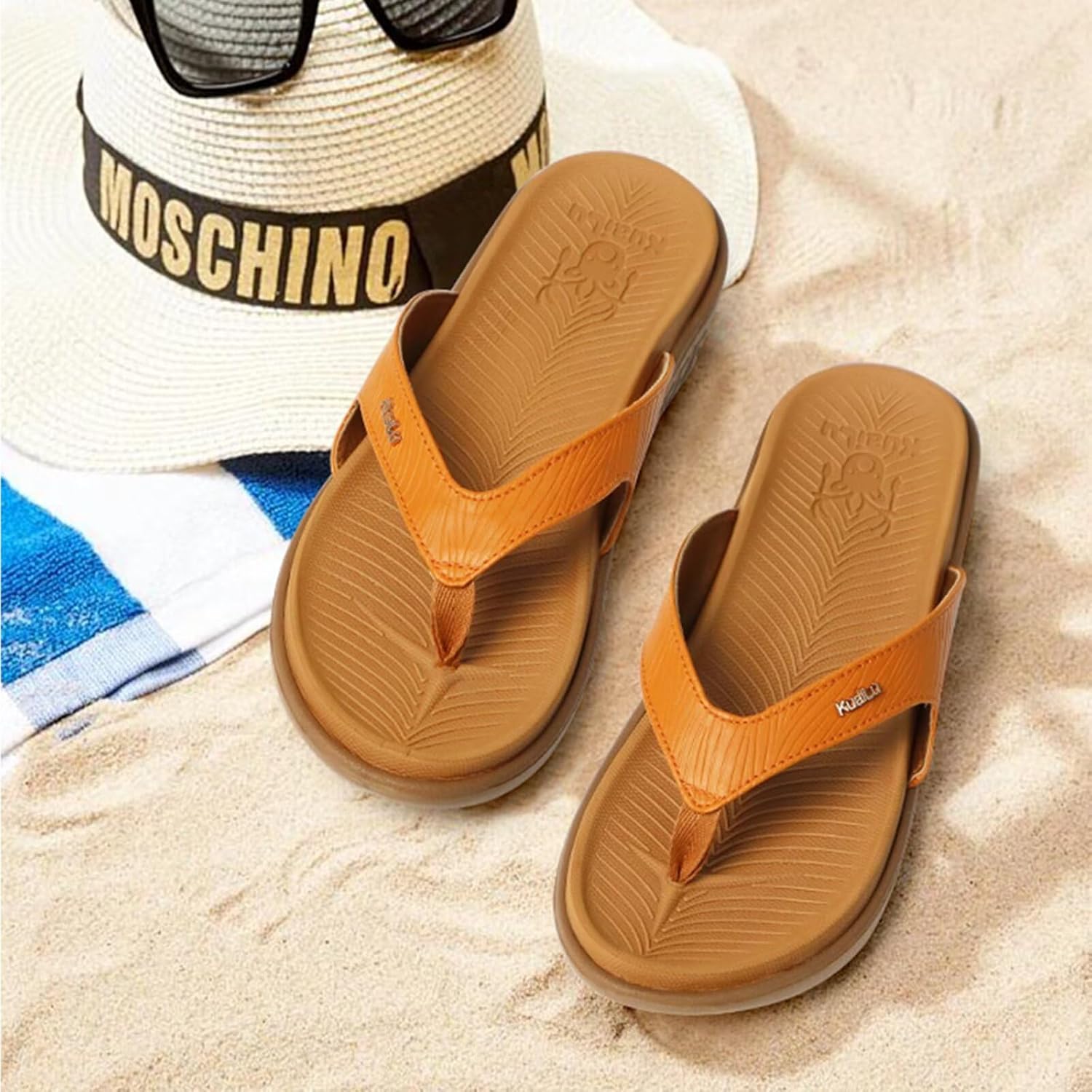 Detalle 2 de KuaiLu Women's Orthotic Flip Flops with Arch Support – Lightweight Summer Sandals