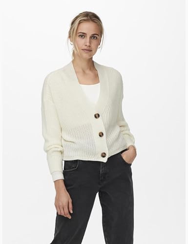 Detalle 2 de ONLY ONLCAROL Nice L/S Cardigan KNT NOOS – Strickjacke mit Knöpfen, grob gestrickt, locker geschnitten