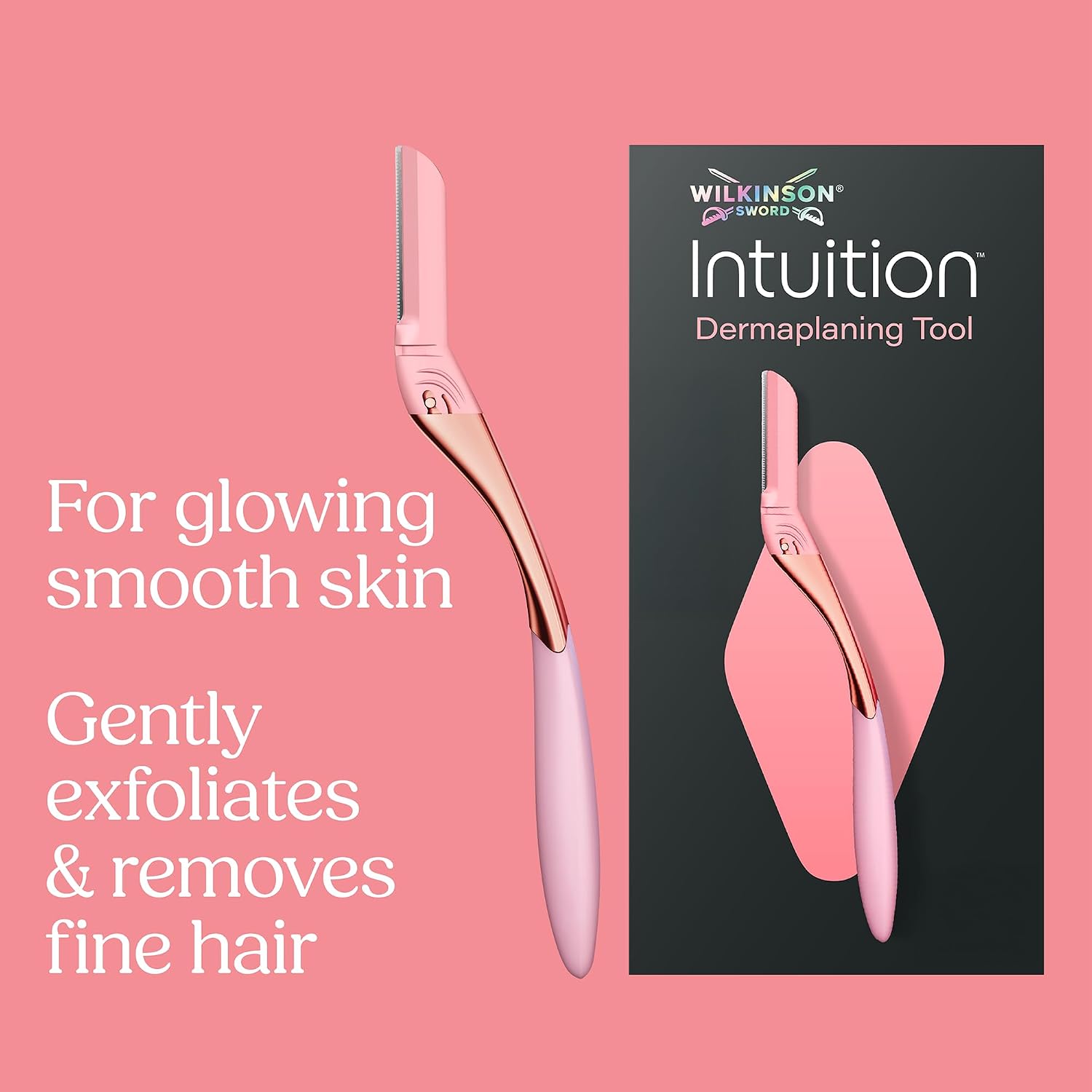 Detalle 2 de Wilkinson Sword Intuition Dermaplaning Tool for Women – Professional Dermaplane Razor, Handle with 2 Blade Refills