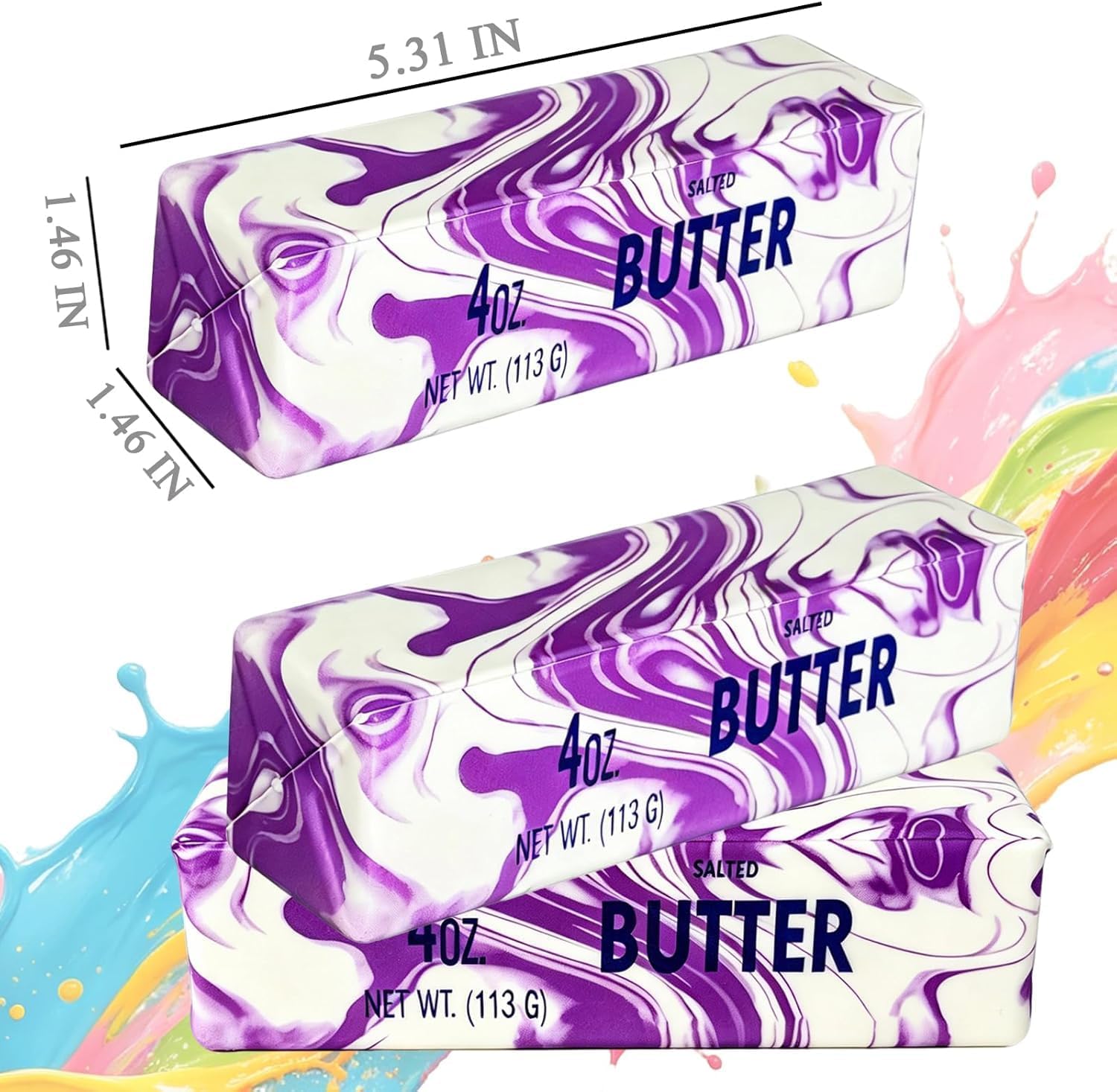 Detalle 2 de Butter Squishy: Realistic Butter Stick Squeeze Toys (2-Pack) for Stress Relief and Focus