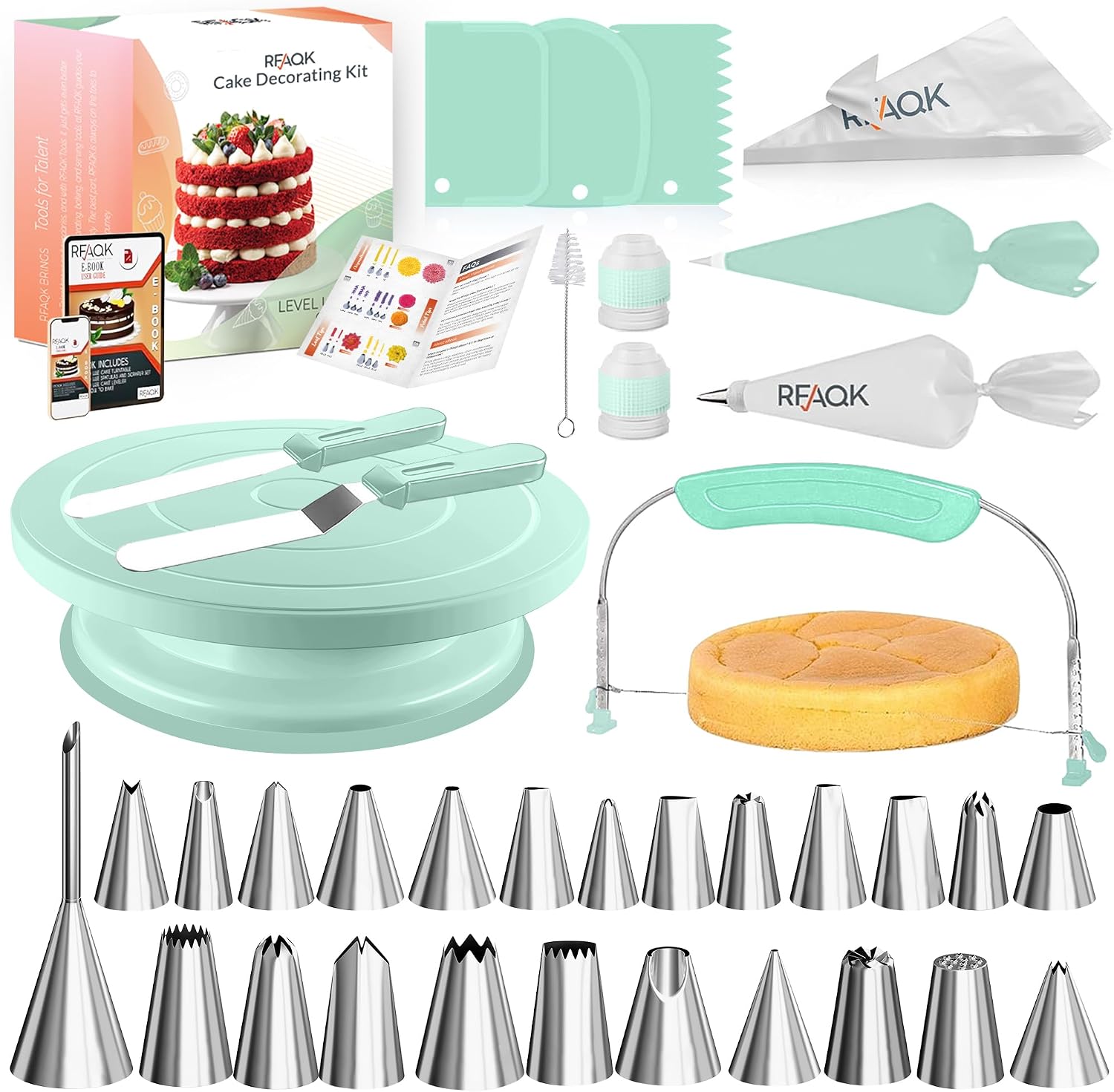 Thumbnail 6 de RFAQK 90PCS Cake Decorating Kit with Leveler — All-in-One Gift Set for Beginners to Pros