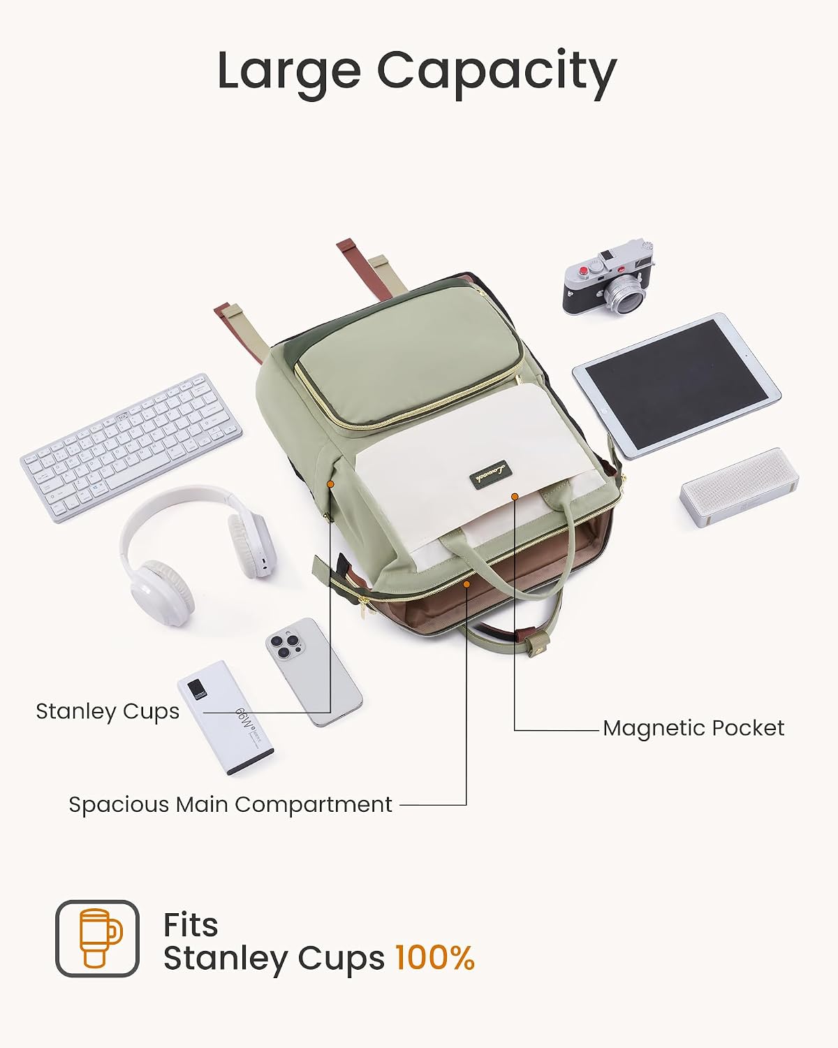 Thumbnail 6 de LOVEVOOK Rucksack 15,6 Zoll Laptop Schulrucksack