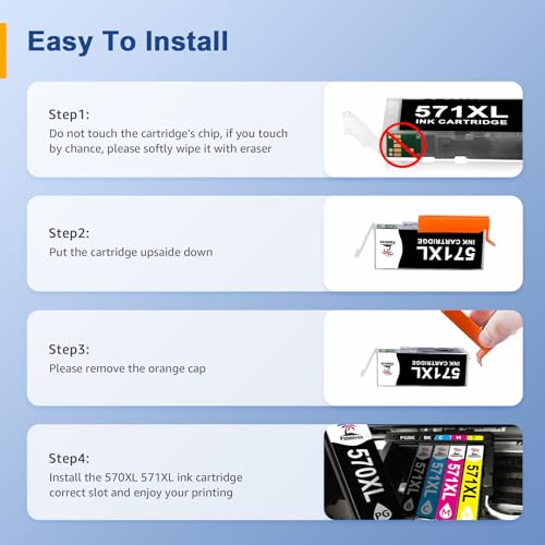 Thumbnail 5 de Palmtree 570 571 XL, cartouche compatible pour Canon, 20 pièces 📷