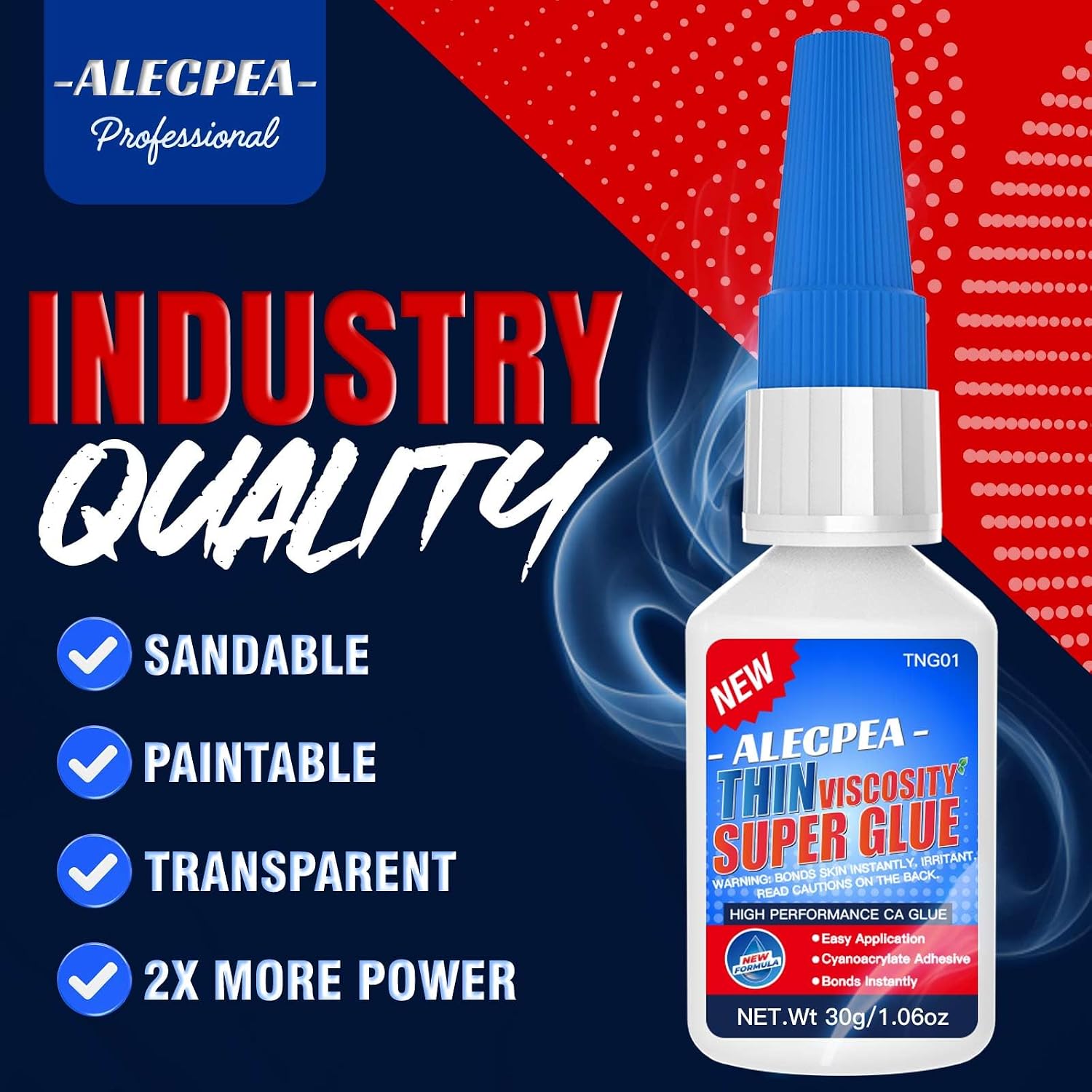 Thumbnail 2 de ALECPEA Thin CA Glue 30g for Woodworking and Models: Precision, Quick Set, Clean Finish