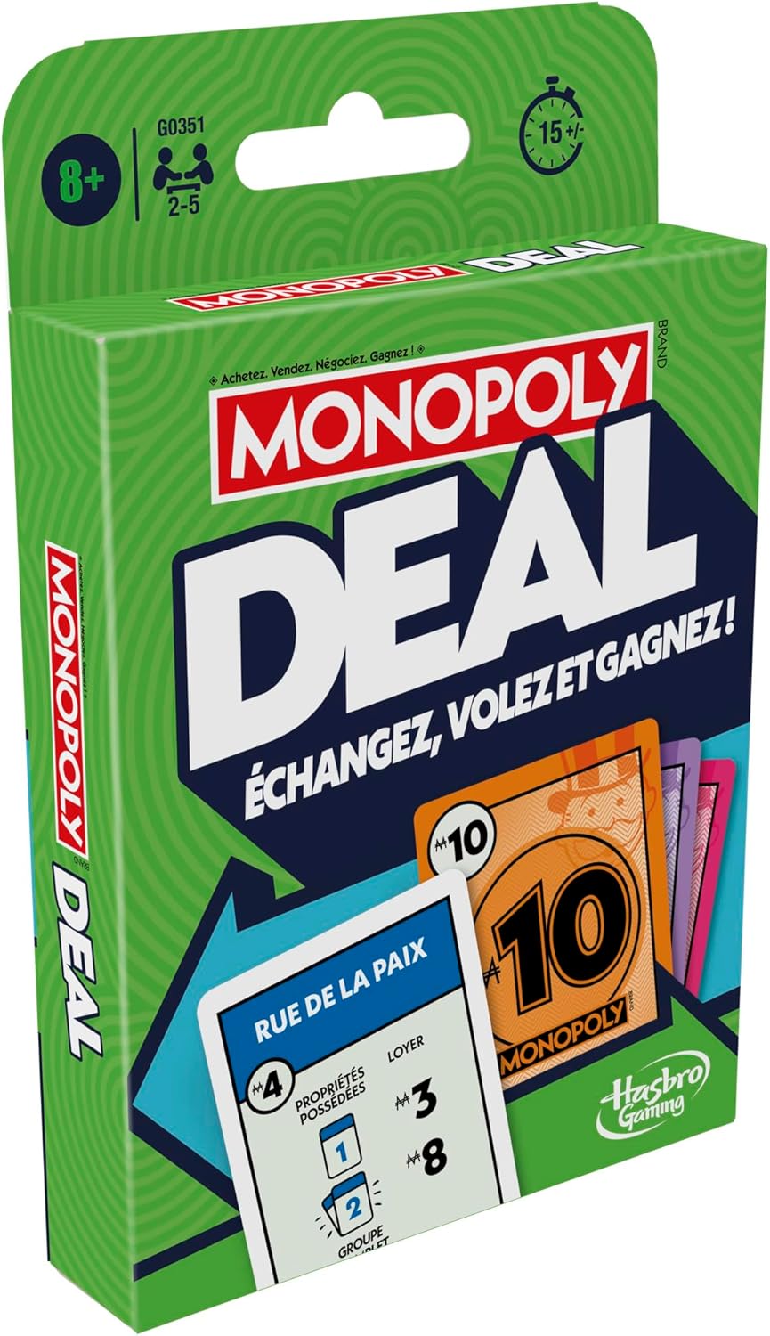 Thumbnail 5 de Monopoly Deal – Jeu de cartes rapide inspiré du Monopoly, dès 8 ans