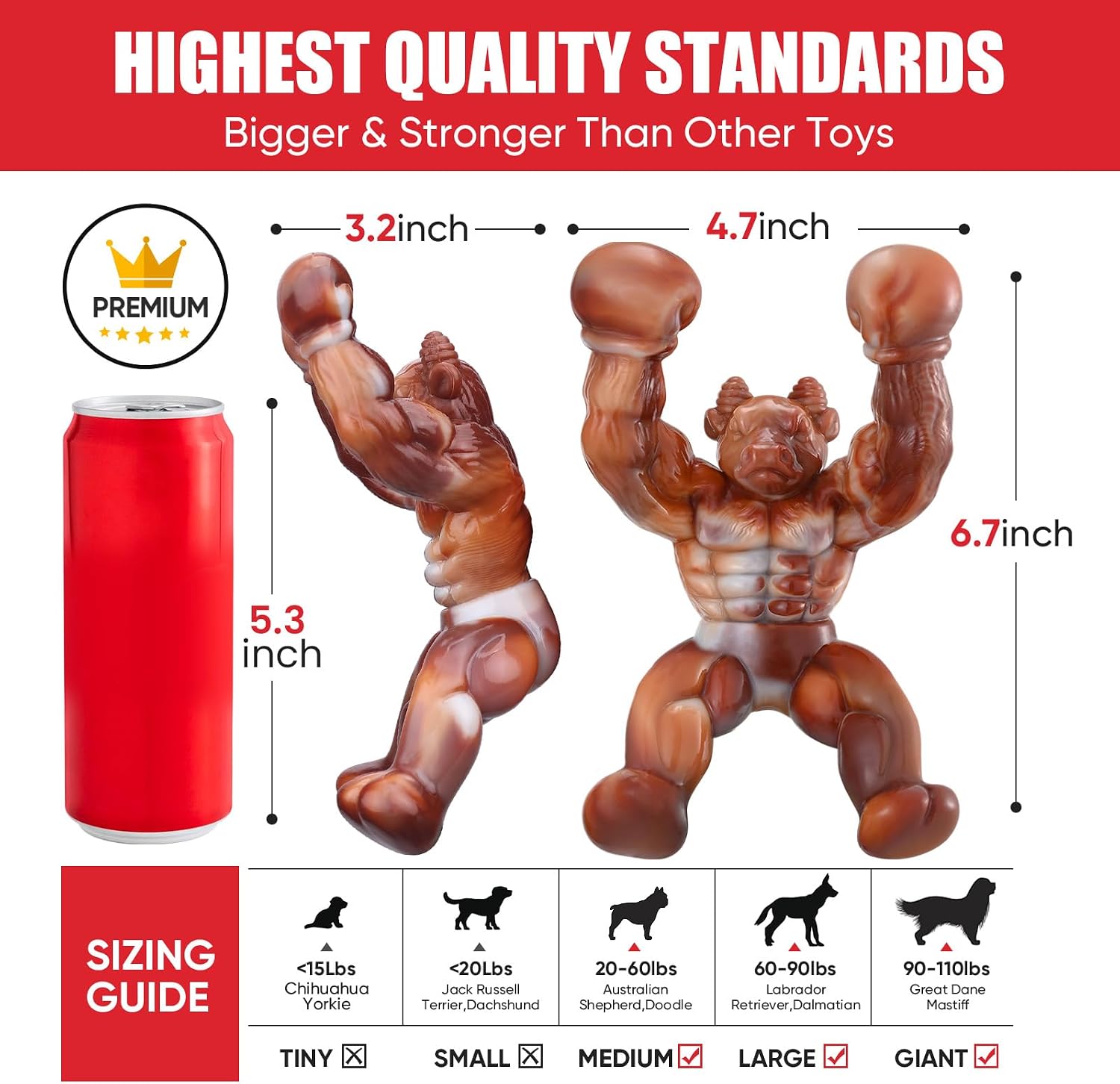 Detalle 2 de Zinbo Boxer Nylon Chew Toy 25-110 lbs