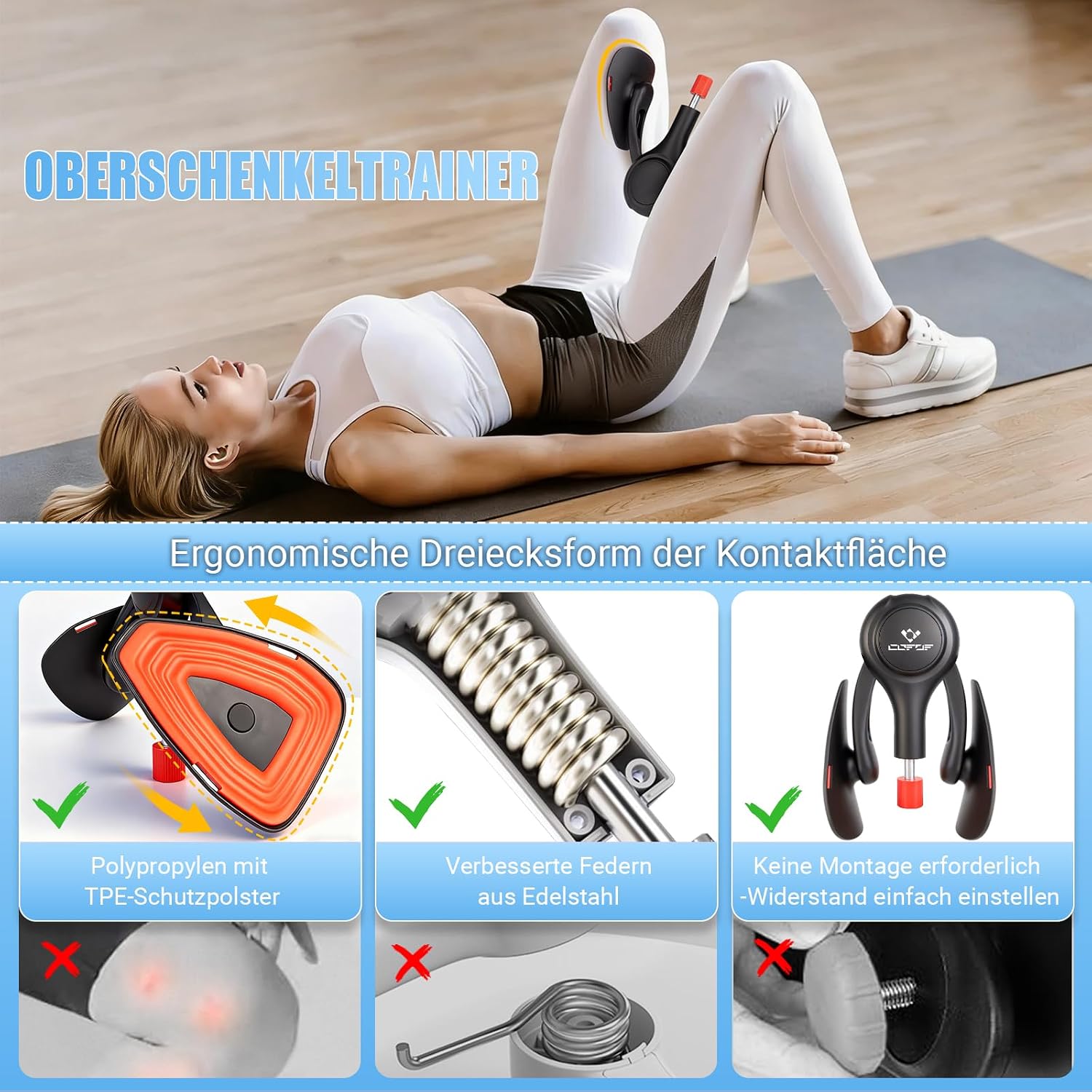 Detalle de Oberschenkeltrainer 15-70 lbs Beckenbodentrainer