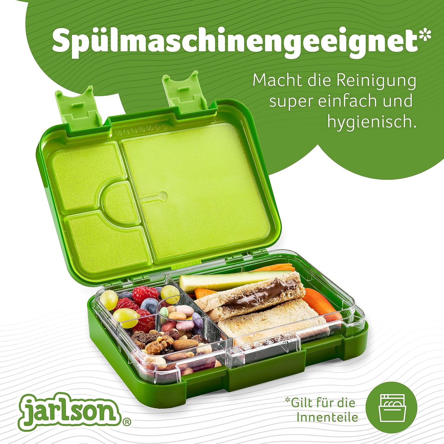 Detalle 2 de Jarlson TONI Brotdose mit Fächern 🍱