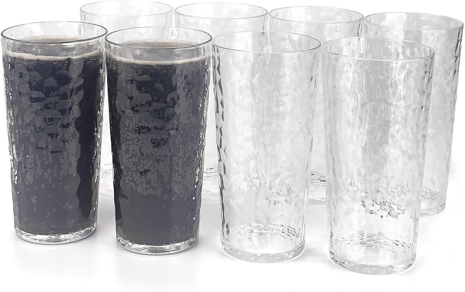 Detalle de Yalin TG142 höga akrylglas, 24 oz, stapelbara och BPA-fria, 8-pack