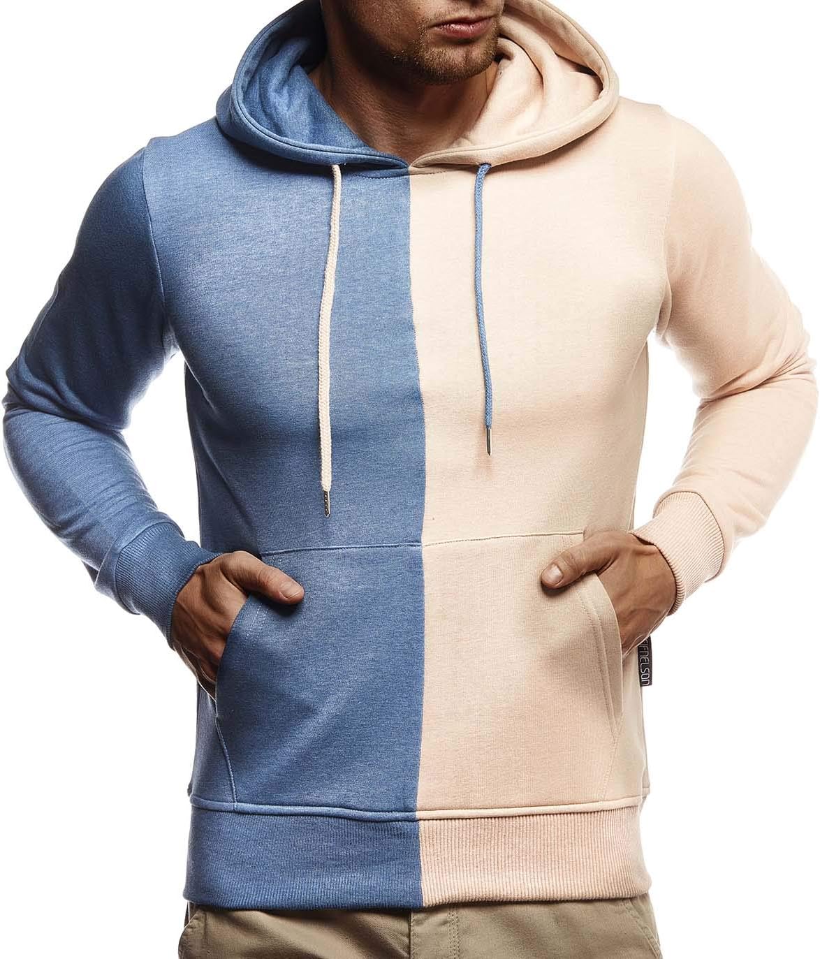 Detalle 2 de Leif Nelson LN8337 : pull à capuche pour homme à coupe ajustée