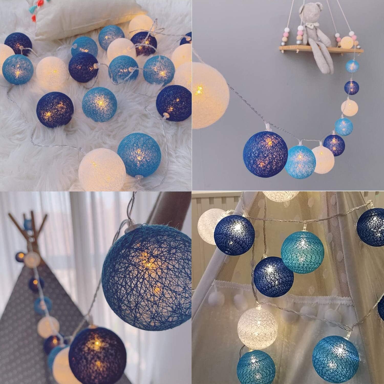 Thumbnail 4 de LED Lichterkette Baumwollkugeln 3,3 m – batteriebetrieben, 20 Kugeln, IP44