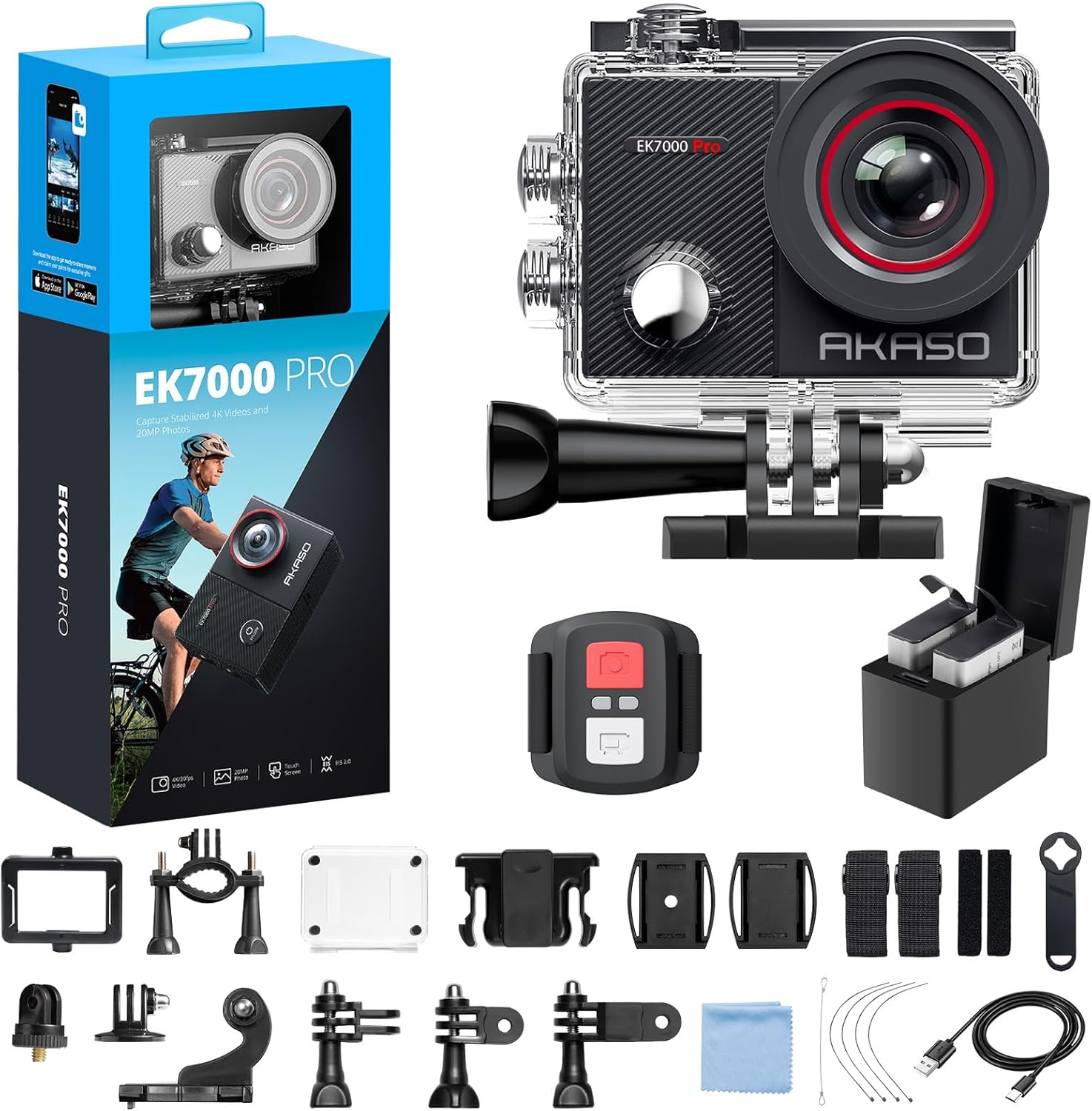 Detalle de AKASO action camera EK7000 Pro