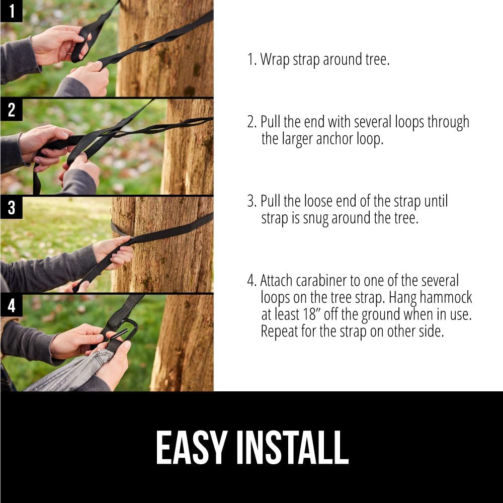 Thumbnail 6 de Gorilla Grip Camping Hammock 500 lb 🏕