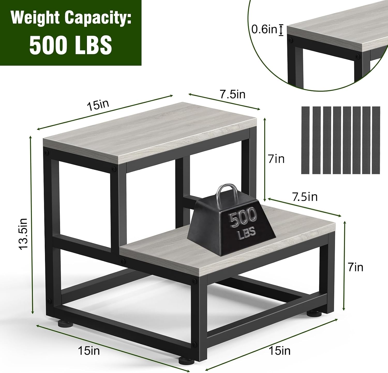 Thumbnail 2 de LIANTRAL Heavy Duty 2 Step Stool