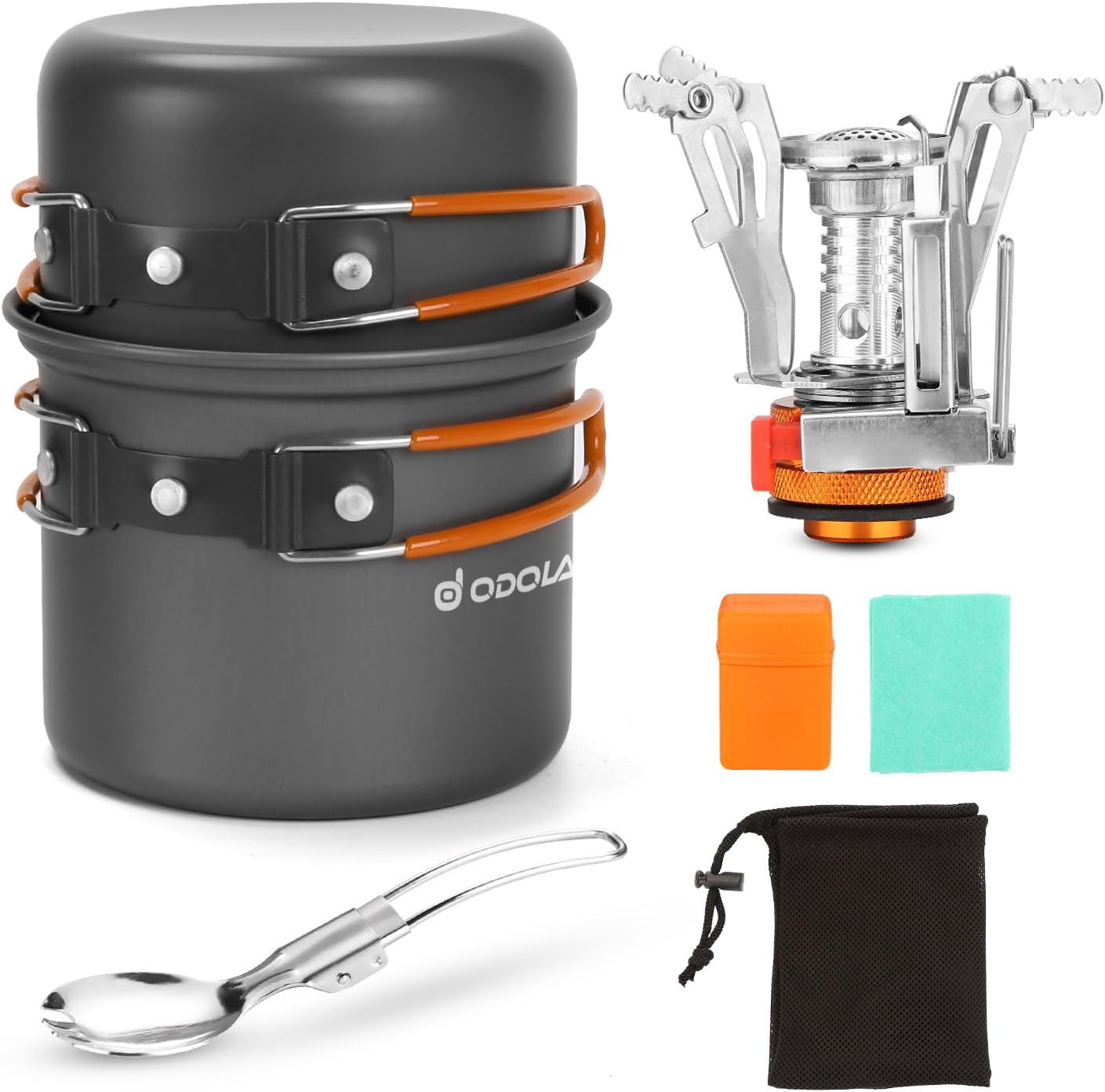 Detalle de Odoland Camping Cookware Set for 1-2 People