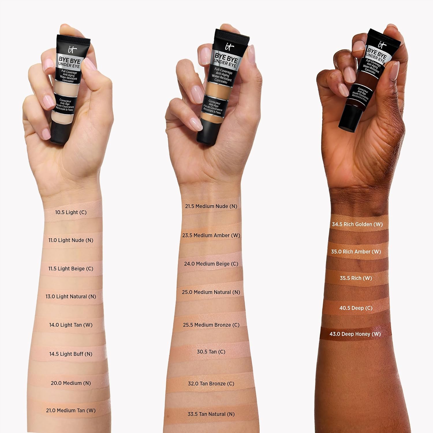 Detalle 1 de IT Cosmetics S3204400 Bye Bye Under Eye Concealer, Water-Resistant Full Coverage