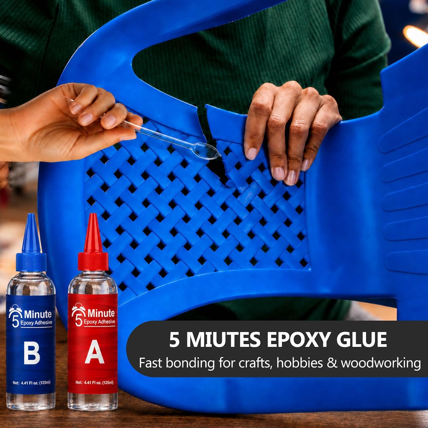 Thumbnail 6 de WAN2TLK YA-USGK-1032 5-Minute Epoxy Glue, 250 mL, Clear Two-Part Kit