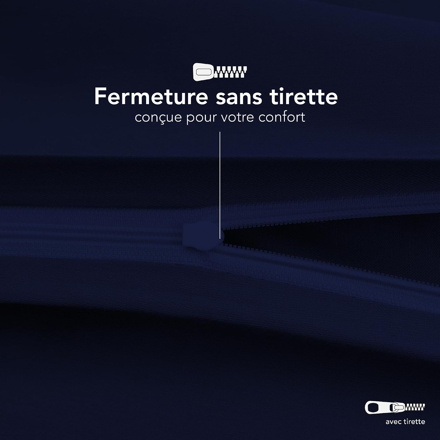 Detalle 2 de Dreamzie Taie Oreiller 65x65 Bleu Foncé