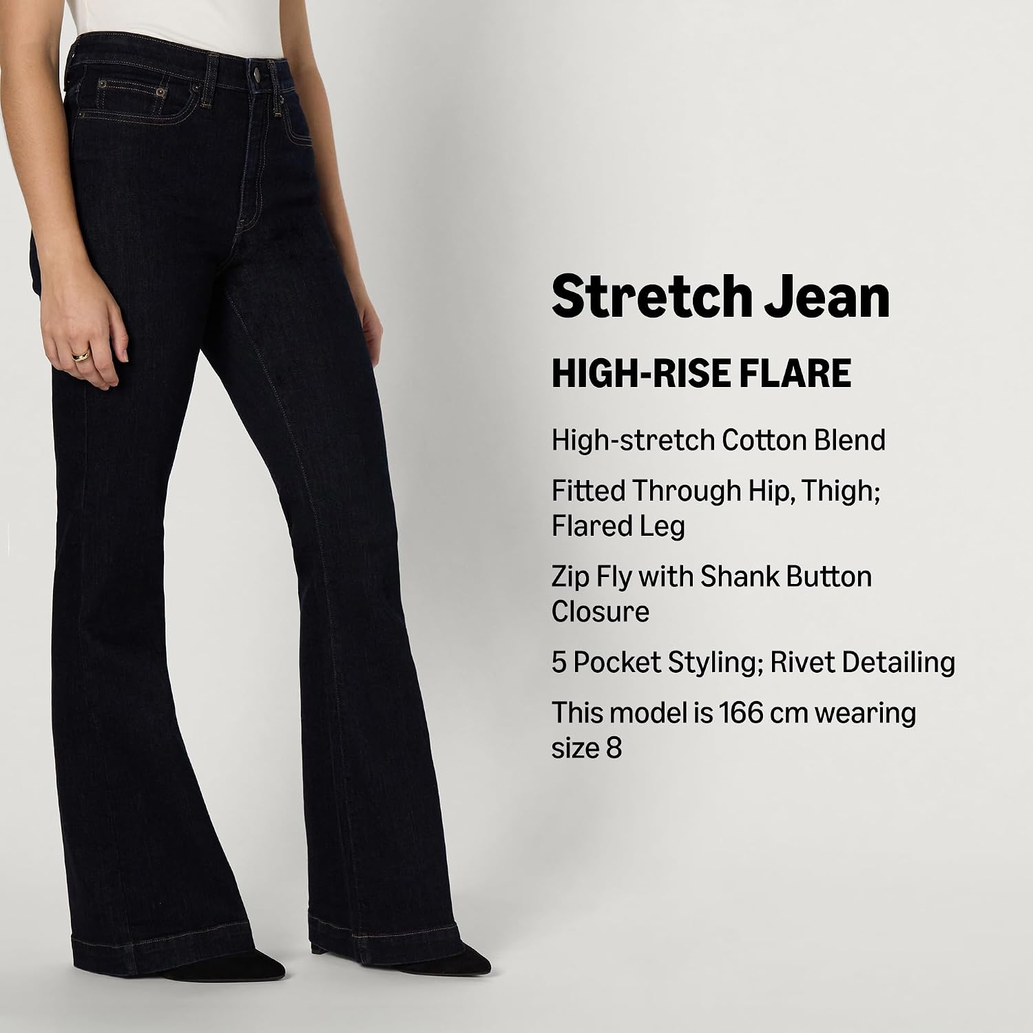 Thumbnail 3 de Amazon Essentials Women's High-Stretch Flattering High-Rise Flared Jeans
