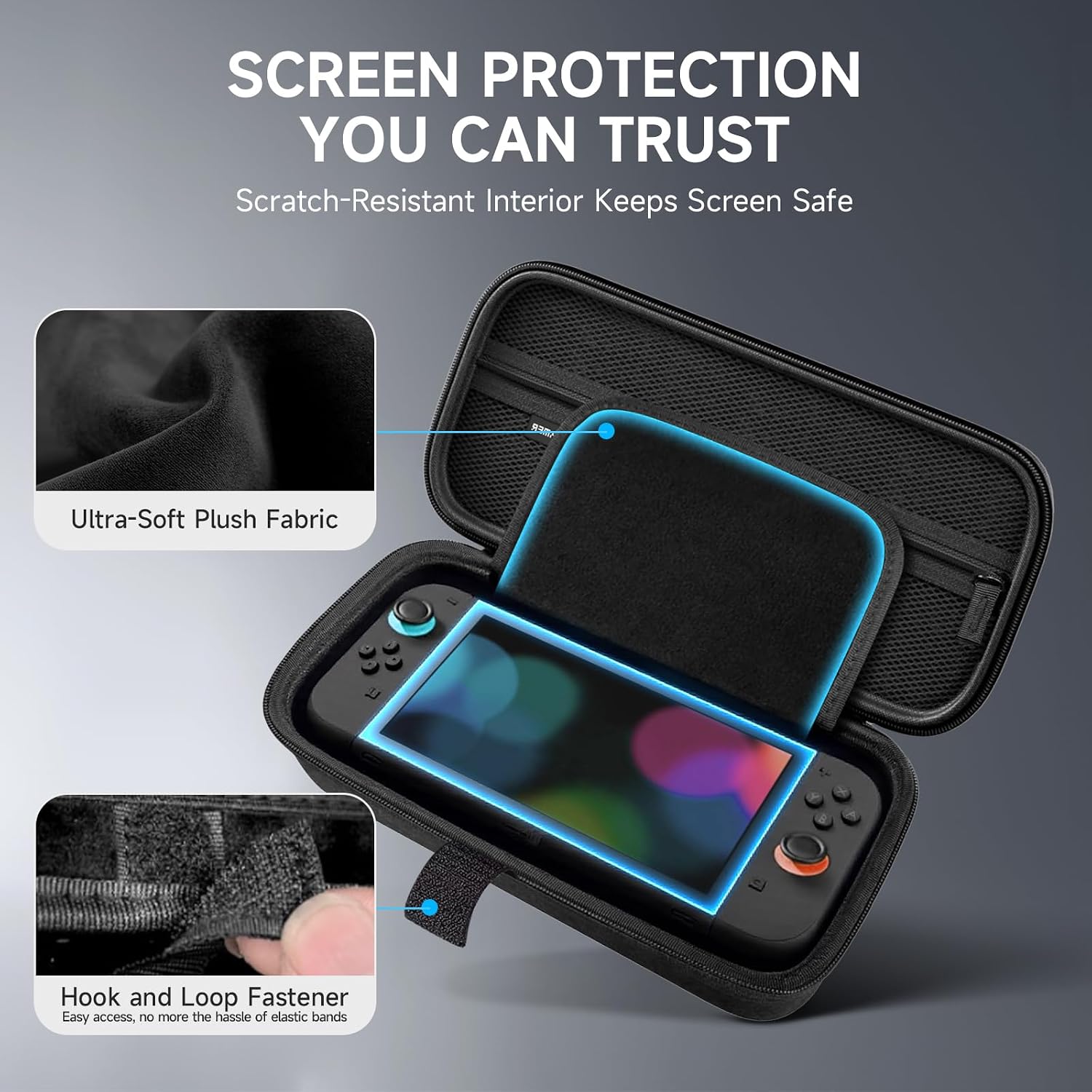 Detalle 2 de AceGamer SW2 case Switch 2 Carrying Case, Hard Shell, 20-Card Storage