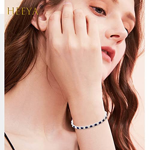 Thumbnail 5 de HEEYA Blue Tennis Bracelet for Women – Sterling Silver with Blue Cubic Zirconia