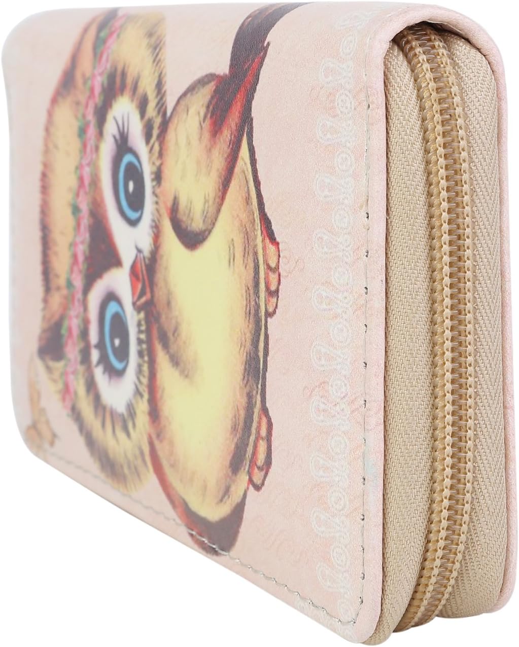 Detalle de DonDon Portafoglio donna gufo beige blu