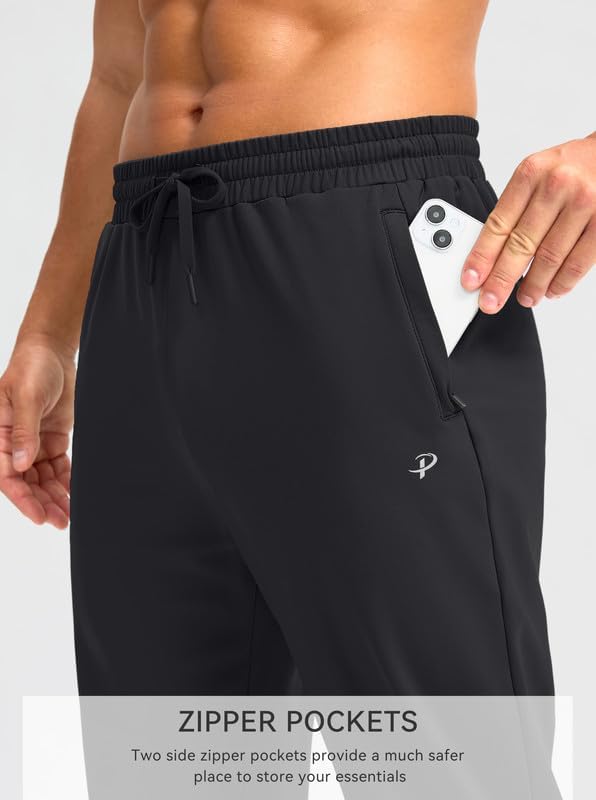 Detalle 2 de Pudolla Men's Fleece Lined Sweatpants — Water Resistant