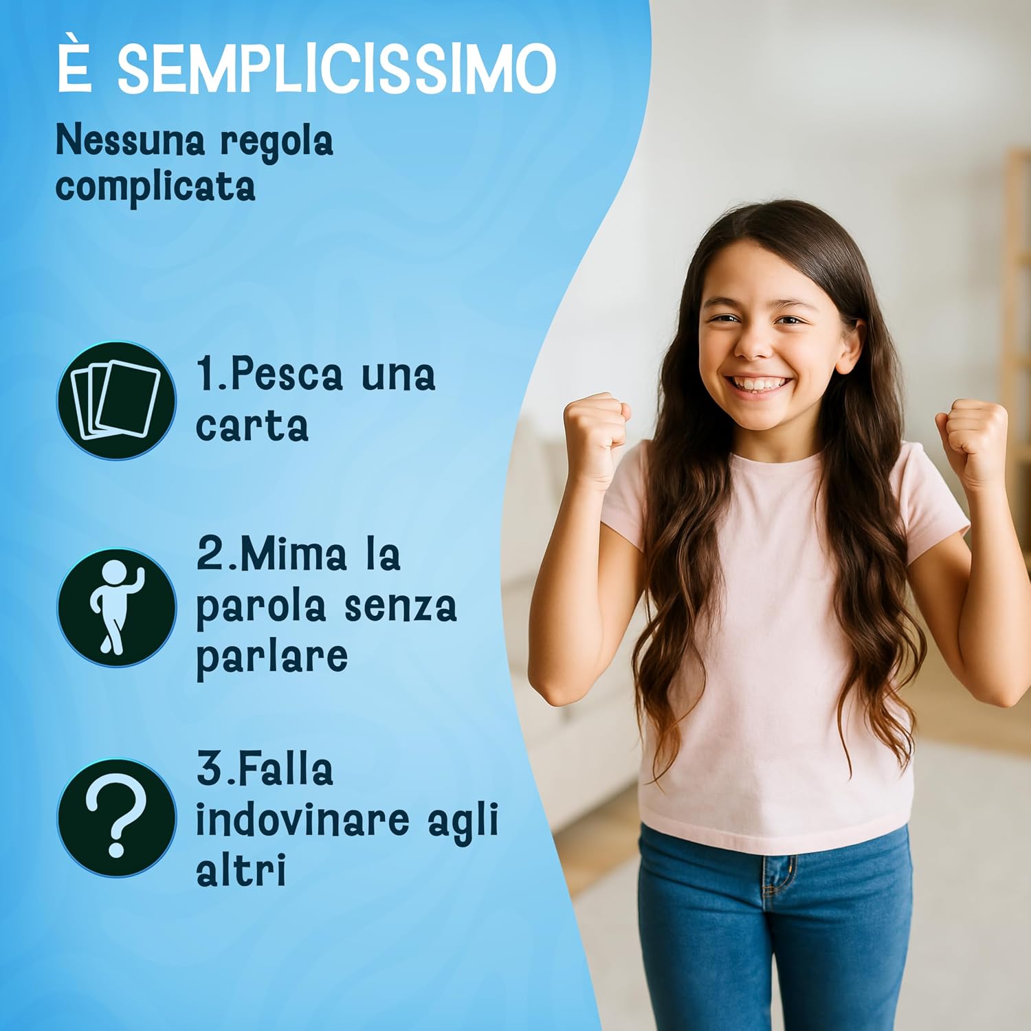Detalle de Mimo per bambini — Gioco di mimica per età 4–9 anni 🎲