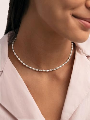 Thumbnail 1 de Collar Pompeya Turquesa SINGULARU: acero bañado en oro 18 Kt con perla cultivada y detalle turquesa