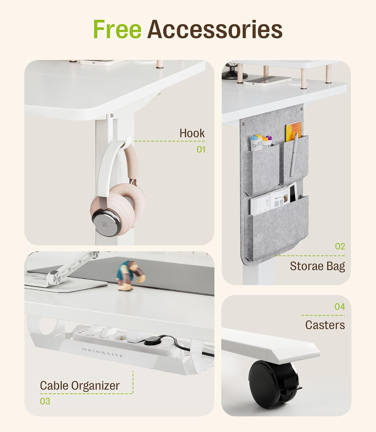 Thumbnail 6 de MAIDeSITe Electric Height Adjustable Standing Desk 140 x 70 cm