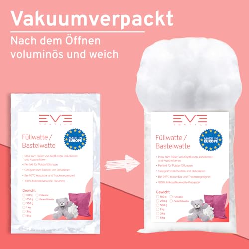 Thumbnail 6 de Füllwatte 1 kg Weiche Watte & Füllmaterial OEKO-TEX 100 Zertifiziert von Eve Textile GmbH