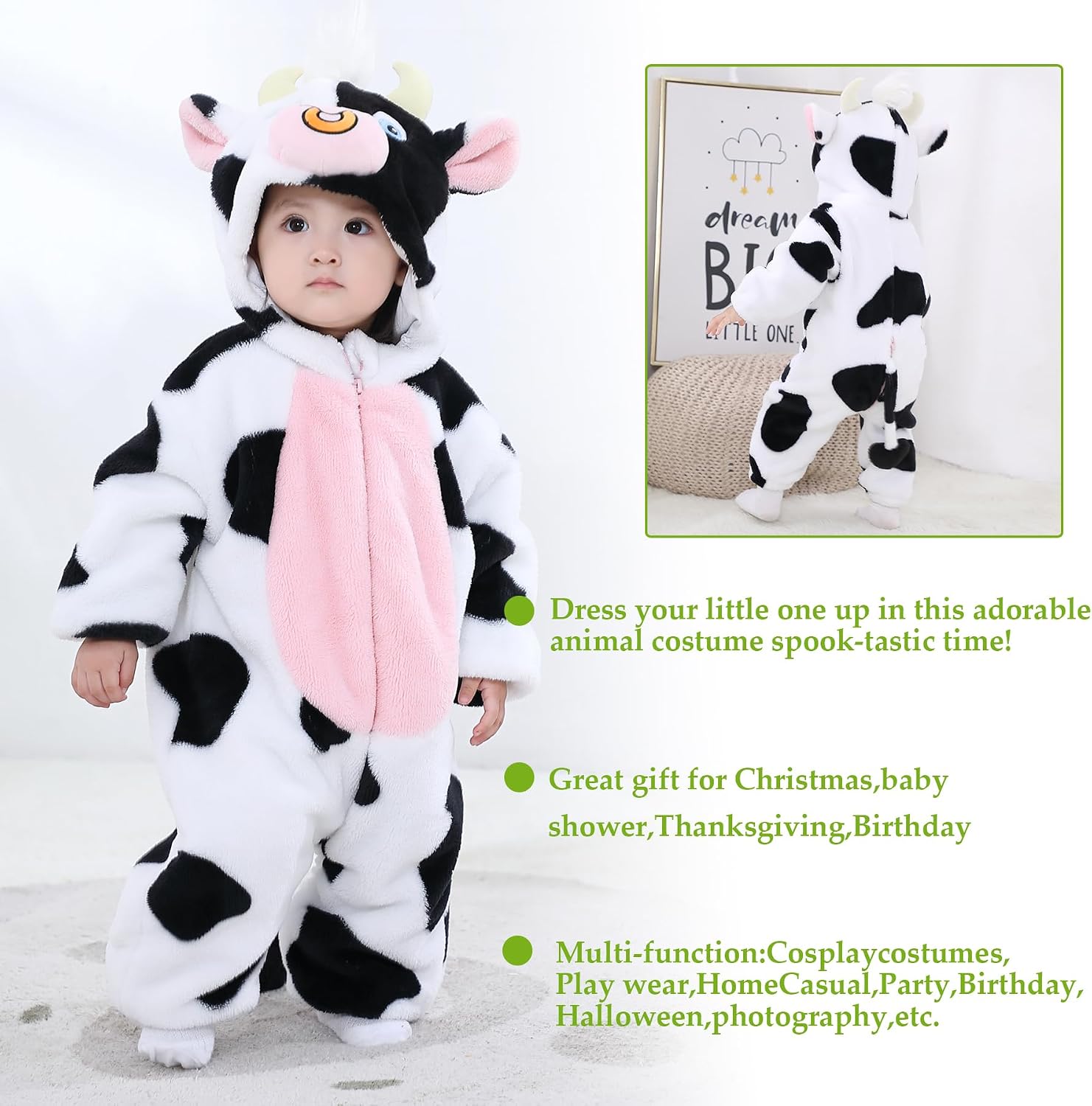 Detalle de TONWHAR Baby Animal Romper, Fleece