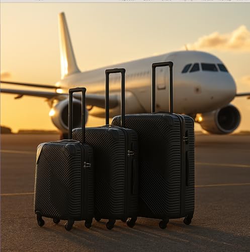 Detalle 2 de Neo 3 Piece Hard Shell Luggage Set (20"/24"/28") in Black