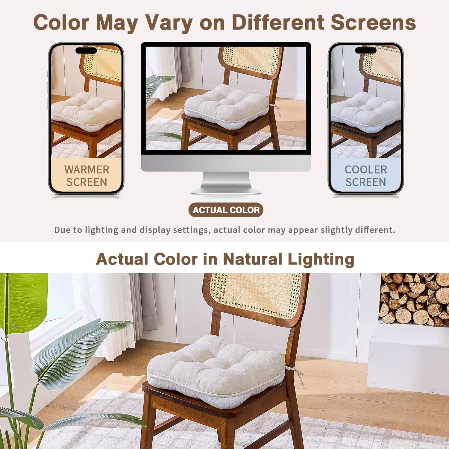 Thumbnail 5 de BETU Shredded Memory Foam Dining Chair Cushions (18"x18"x3.5")