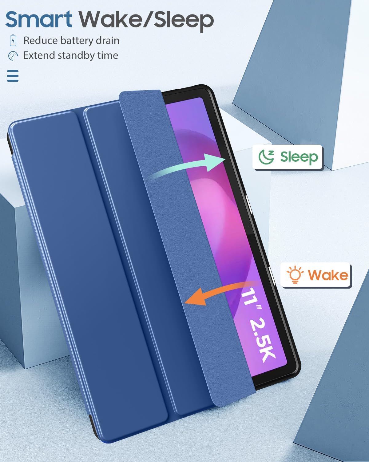 Thumbnail 6 de MoKo Cover Lenovo Idea Tab 11 (2025) – Custodia ultrafine con porta penna, stand trifold e auto wake/sleep