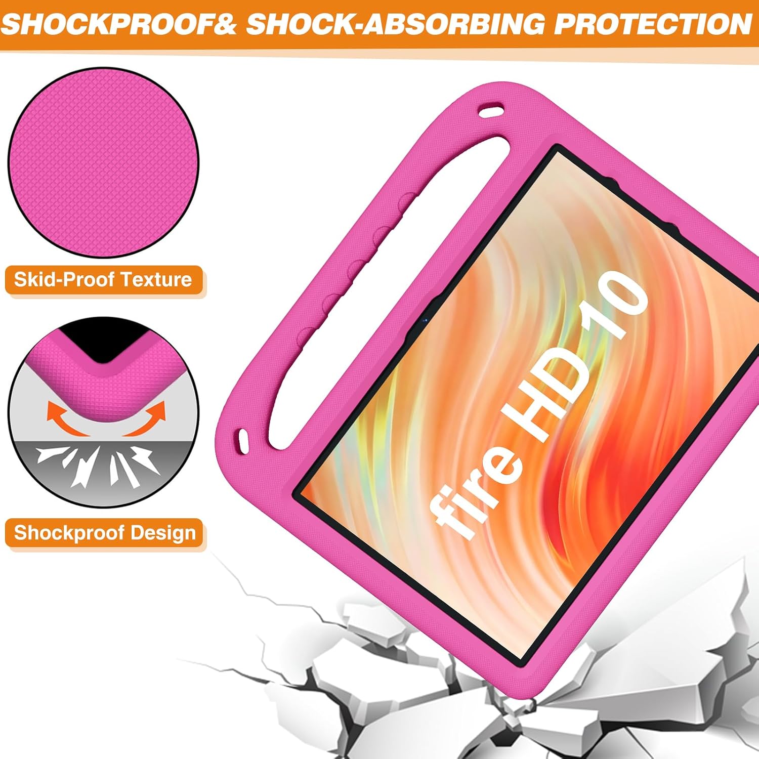 Detalle de XunyLyee Kids Case For 10 Kid/ 10 Kids Pro Tablet Cover, EVA Shockproof Grip