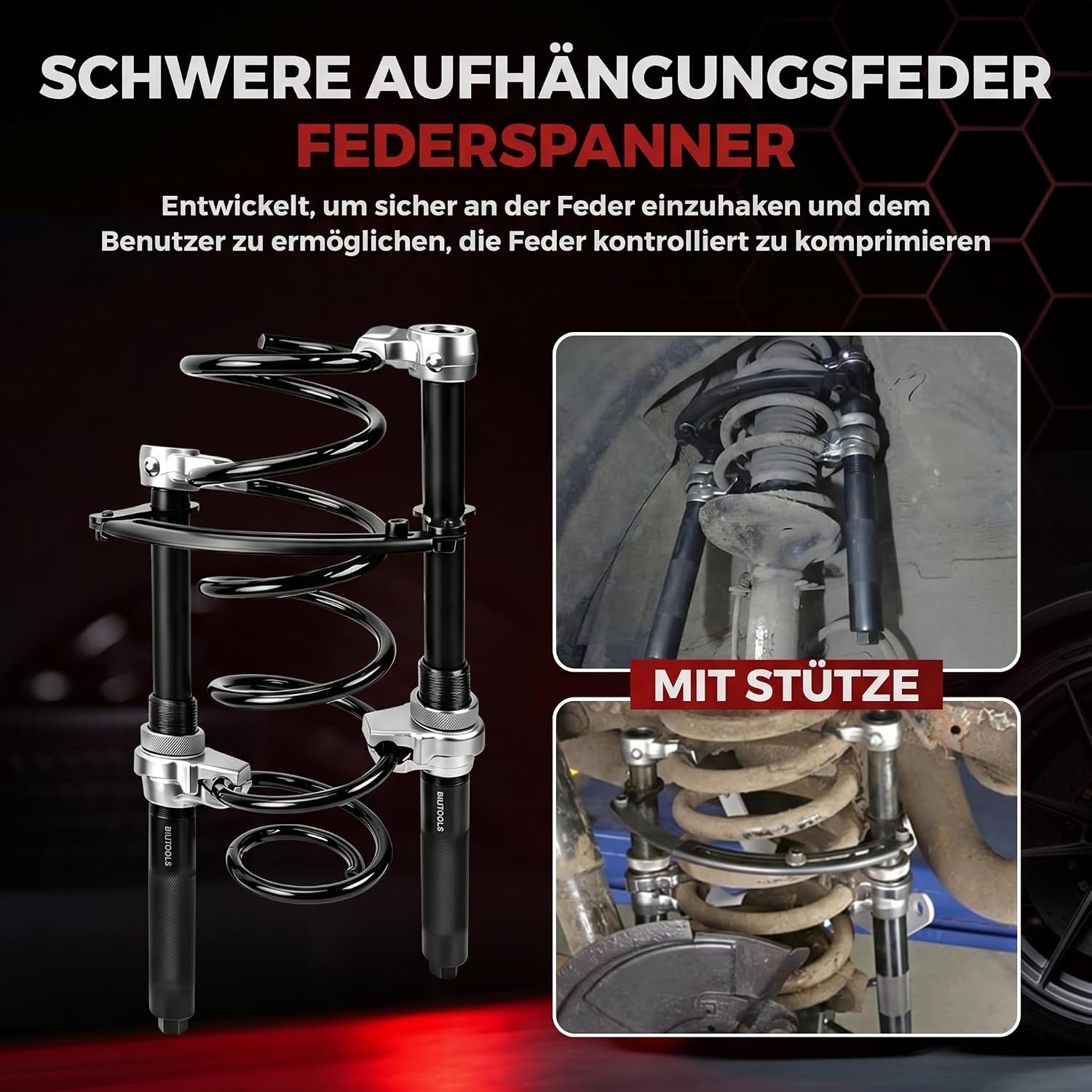Thumbnail 1 de BILITOOLS Profi Federspanner Auto Set – MacPherson Federbein, 1200 kg (2-teilig)