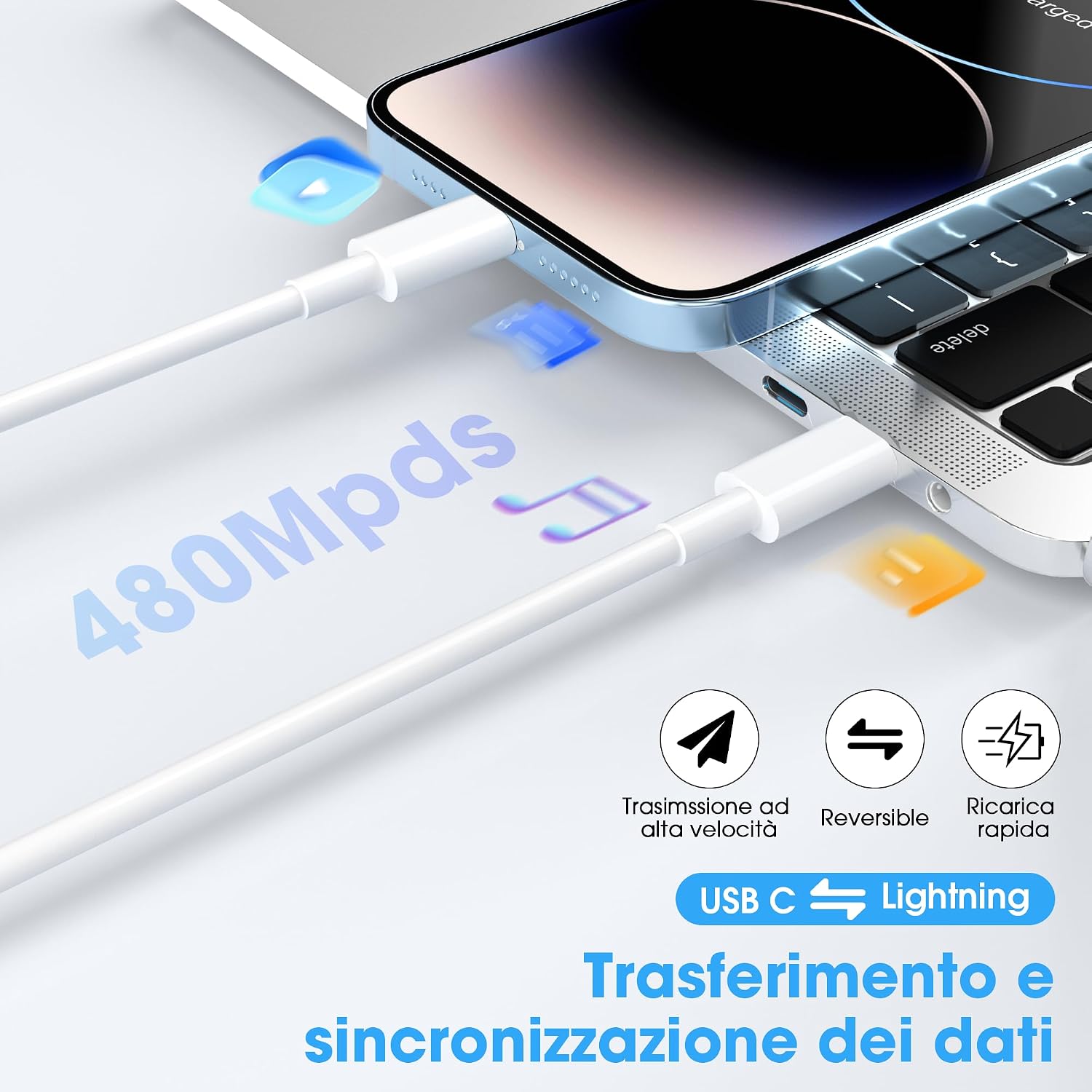 Thumbnail 4 de BSTOEM Cavo USB C Lightning 1m+2m