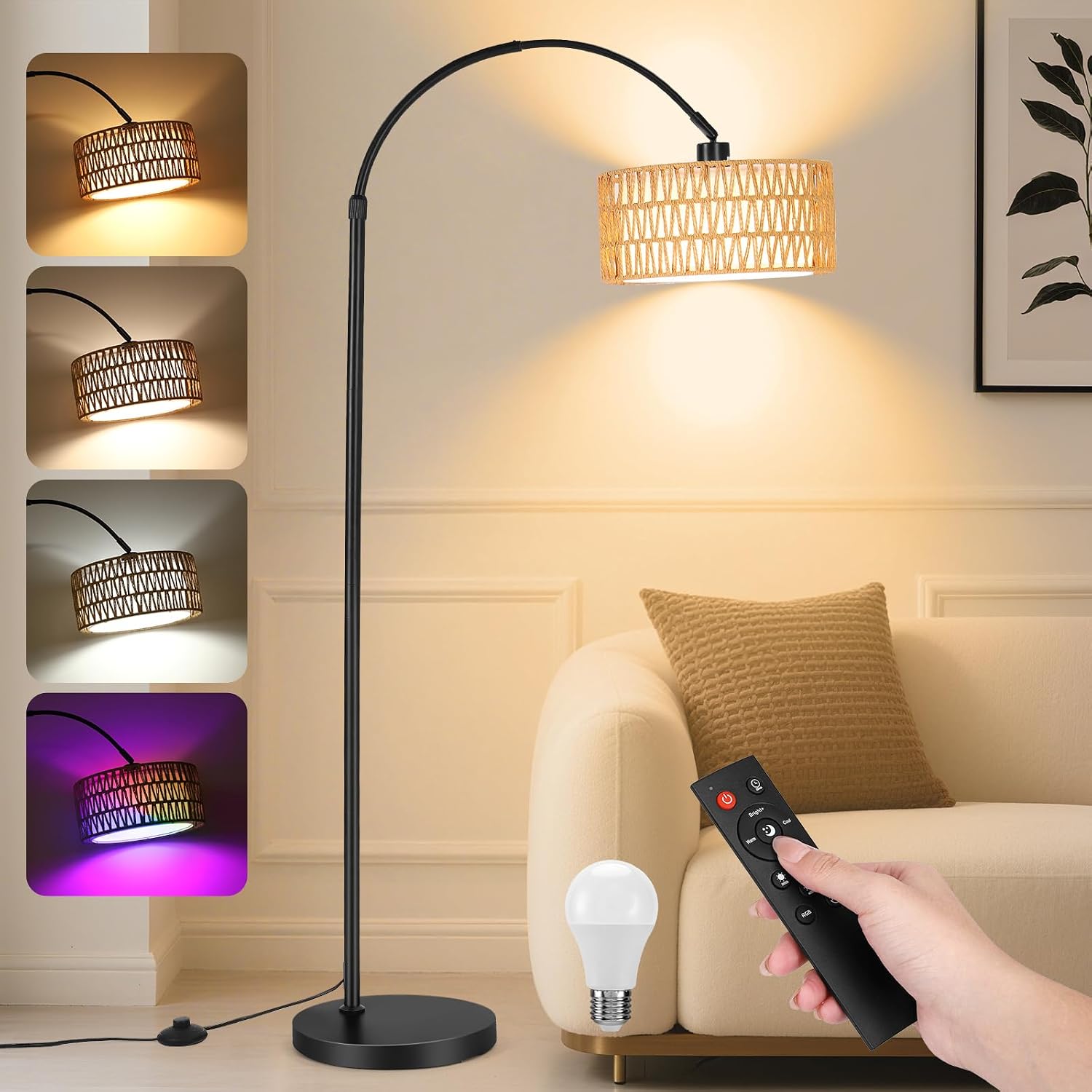 Imagen de YICAIZI Lampadaire LED sur pied Arc 9W en OfertitasTOP