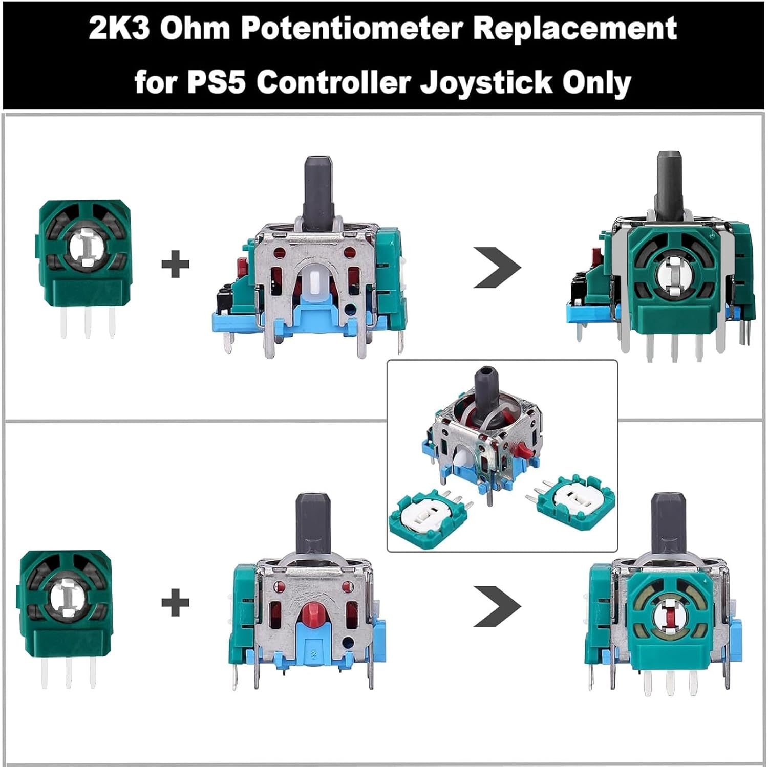 Detalle 2 de HLRAO 6-pack PS5 joystick replacement kit