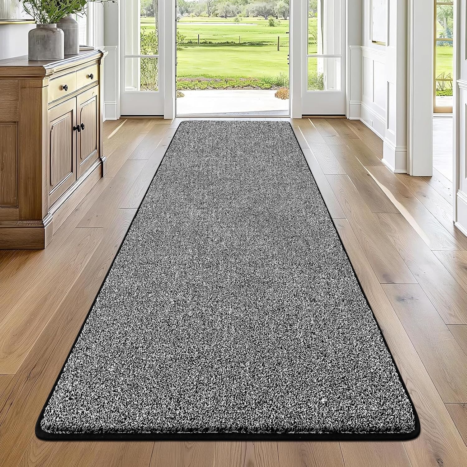 Detalle de Enyhom MR antislipmat 80 x 200 cm, wasbaar, zwart-wit