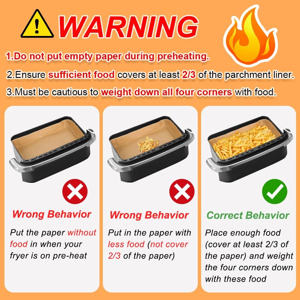 Detalle de BYKITCHEN Airfryer Backpapier 100er-Pack đź§ľ