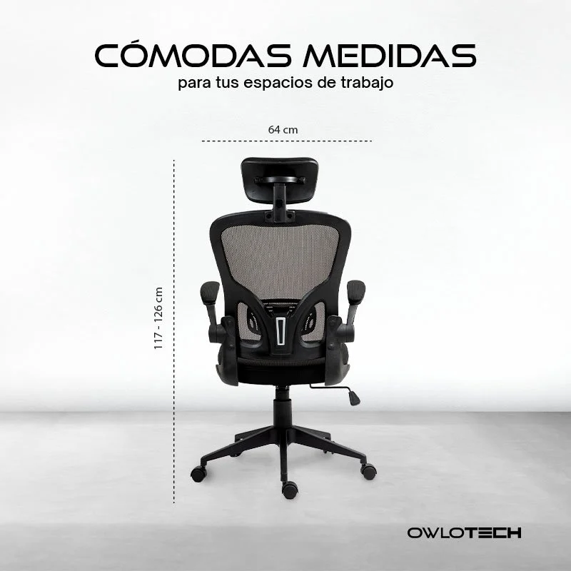 Thumbnail 1 de Owlotech Berkeley Silla Escritorio Ergonómica Negra