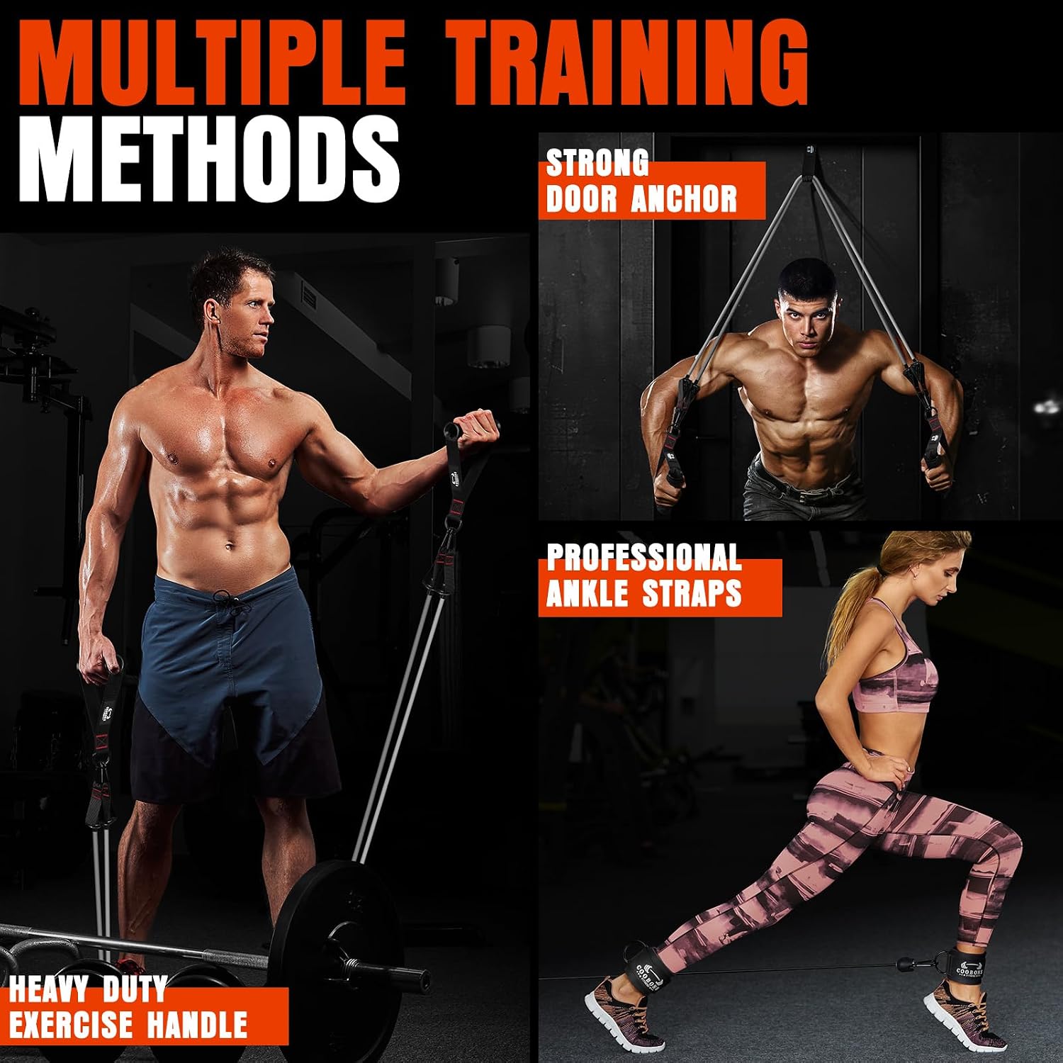 Thumbnail 5 de Heavy Resistance Bands 300 LBS workout set ๐
