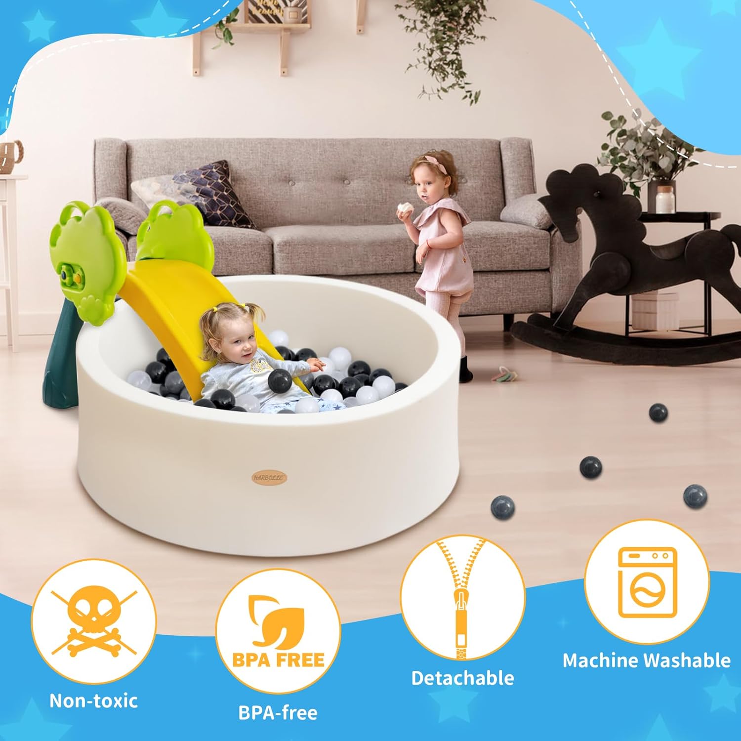 Thumbnail 3 de HARBOLLE 35.4" Baby Ball Pit