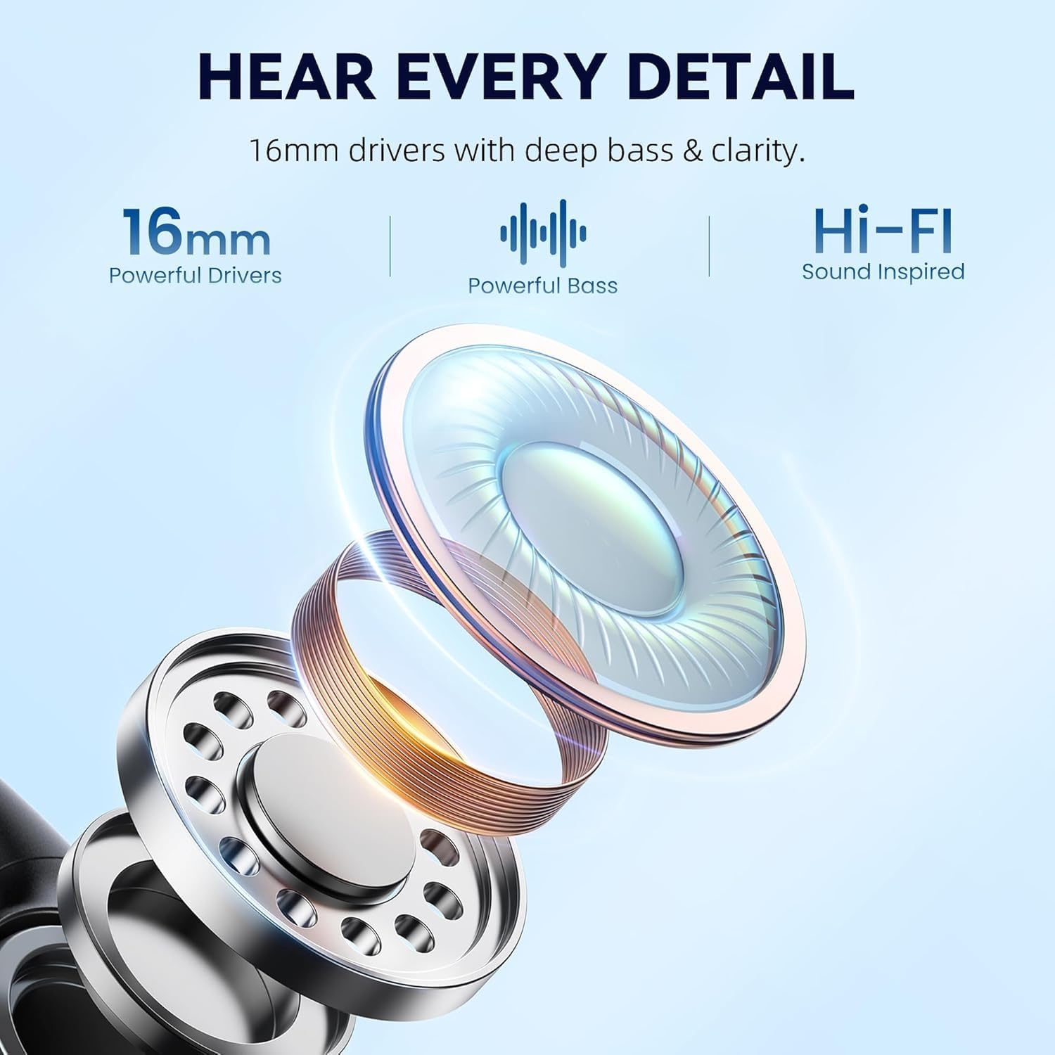 Detalle de HIFI WALKER T10 Air Knochenschall Kopfhörer – IPX8 Wasserdicht, 32 GB MP3-Player, Open-Ear Bluetooth 5.3
